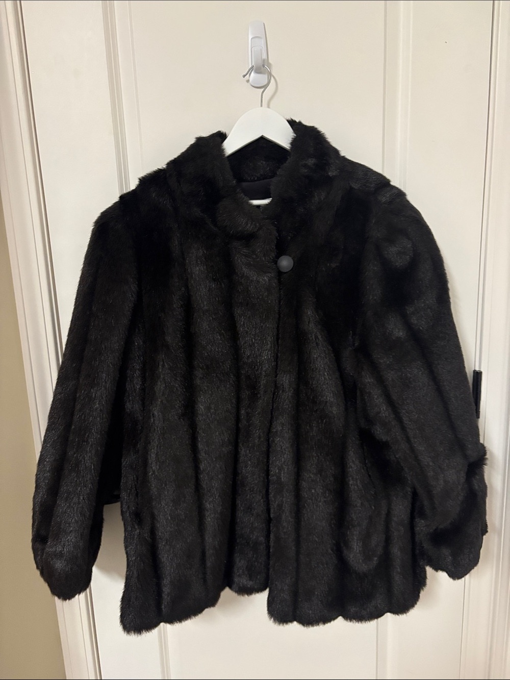 Ash Black Faux Fur Coat - Monterey Fashions Label